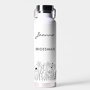 Bouteille D'eau Minimaliste Fleur Sauvage Mignonne Demoiselle d'Ho