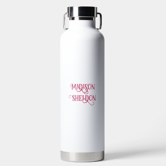 Bouteille d'eau minimaliste personnalisée (Avant)
