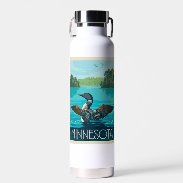 Bouteille D'eau Minnesota | Loon (Avant)