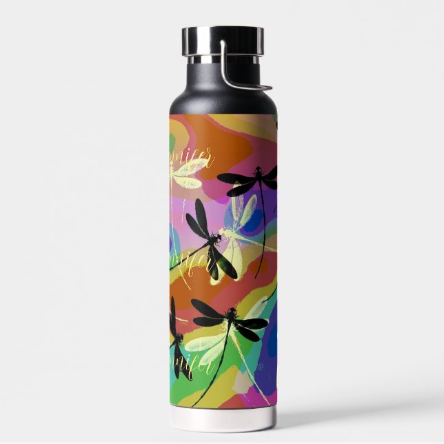 Bouteille D'eau Mod libellules personnalisées  (Gauche)