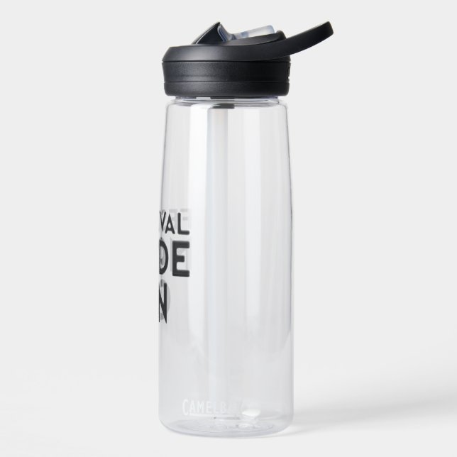 Bouteille D'eau Mode Festival : Création avec Affirmation en Gras (Gauche)