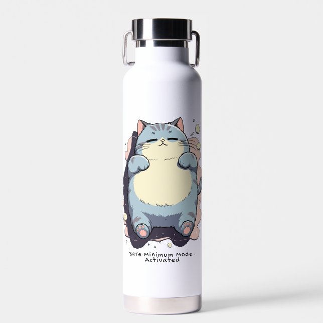 Bouteille D'eau Mode Minimum Activé – Humeur Relatable  (Avant)