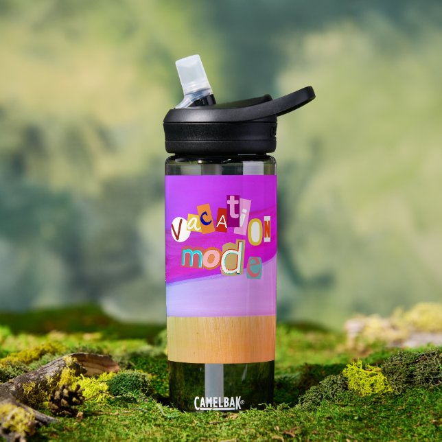 Bouteille D'eau Mode Vacances Rétro Style Plage  (En extérieur (pivoté))