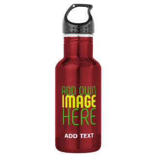 BOUTEILLE D'EAU MODÈLE DE TEXTE D'IMAGE ROUGE SIMPLE MODERNE