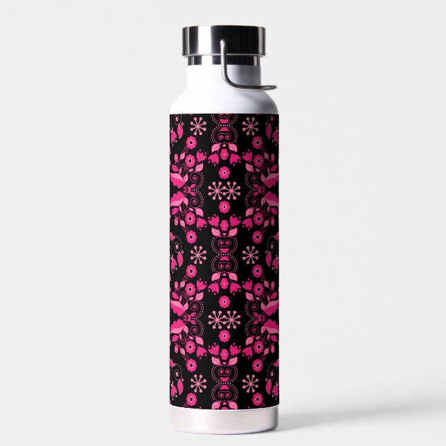 Bouteille D'eau Modèle floral rose moderne scandinave (Gauche)
