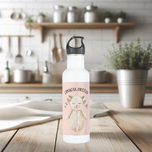 Bouteille D'eau Modern Pastel Pink Bunny