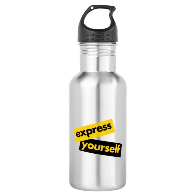 Bouteille D'eau Modern, vibrant, bold graphic of Express Yourself (Devant)