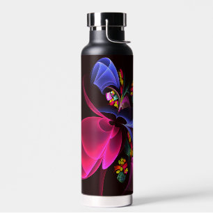 Bouteille D'eau Moderne coloré Floral Abstrait Art Motif #06