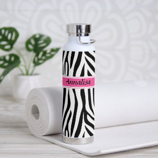 Bouteille D'eau Moderne designer personnalisé zèbre strié Dames