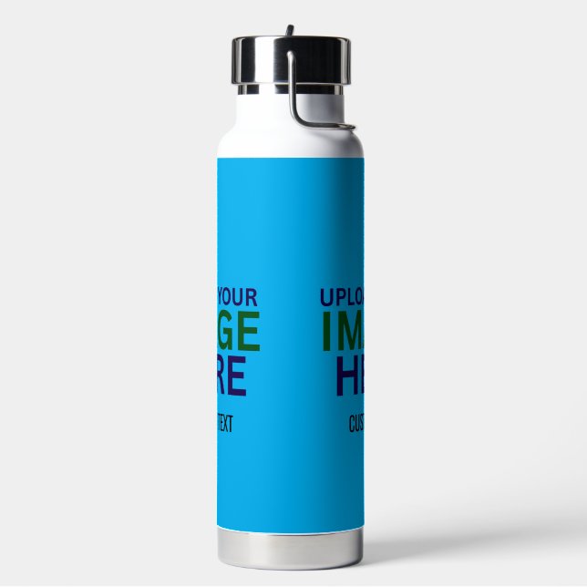 Bouteille D'eau Moderne modèle de branding Swag bleu ciel éditable (Gym)