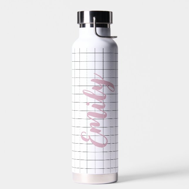 Bouteille d'eau moderne Monochrome personnalisable (Gauche)