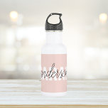 Bouteille D'eau Moderne Pastel Rose Beauté Personnalisée Vous Nom<br><div class="desc">Moderne Pastel Rose Beauté Personnalisée Vous Nom</div>