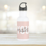 Bouteille D'eau Moderne Pastel Rose Vous Comptez Inspiration Citat<br><div class="desc">Moderne Pastel Rose Vous Comptez Inspiration Citation</div>