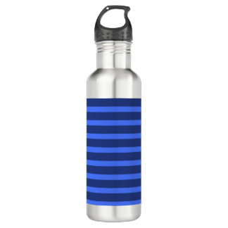 Bouteille D'eau Moderne simple bande à deux tons bleu géométrique 