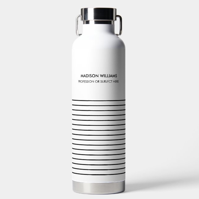 Bouteille d'eau moderne tendance minimaliste éléga (Avant)