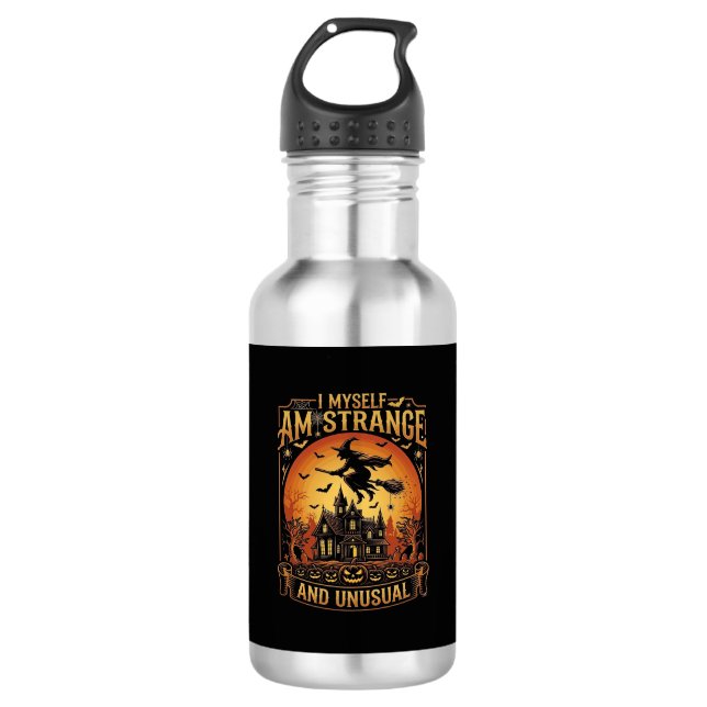 Bouteille D'eau Moi-même je suis une sorcière d'Halloween étrange  (Devant)