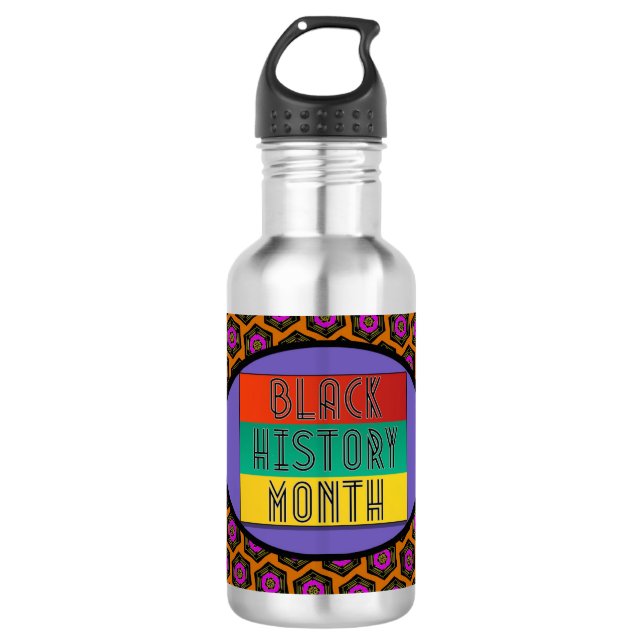 Bouteille D'eau Mois de l'histoire des Noirs 2021 (Devant)