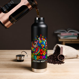 Bouteille D'eau Mois du patrimoine hispanique de tous les pays