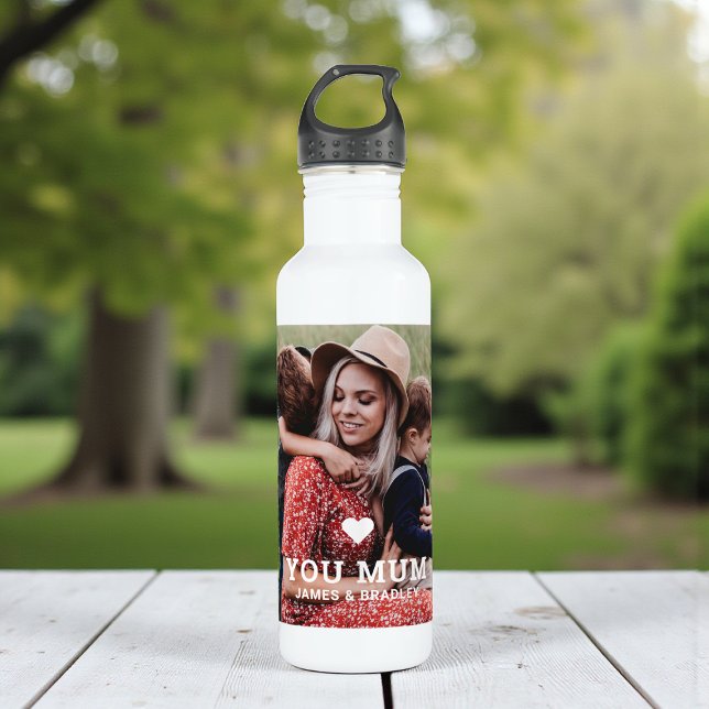 Bouteille D'eau MON COEUR VOUS AIME MUM Fête des Mères Photo (Créateur téléchargé)