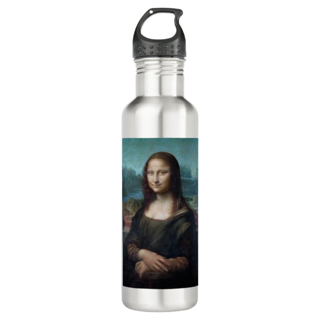 Bouteille D'eau Mona Lisa Célèbre Arts Visuels Leonardo da Vinci P (Devant)