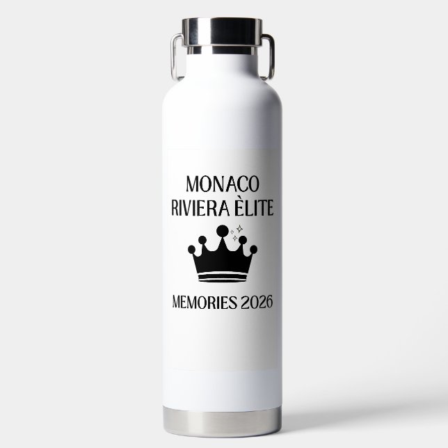 Bouteille D'eau Monaco Riviera Elite Luxe en Acier Inoxydable (Avant)