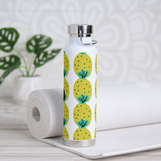 Bouteille D'eau Monogramme de gribouillis géométriques d'ananas  (Yoga)