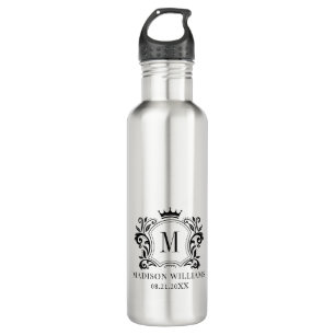 Bouteille D'eau Monogramme de la couronne de crête royale