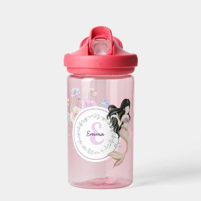 Bouteille D'eau Monogramme de sirènes lunaires (Avant)