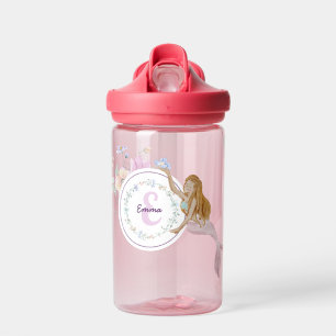Bouteille D'eau Monogramme de sirènes lunaires