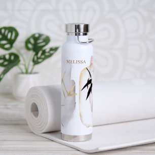 Bouteille D'eau monogramme en bambou double couleur