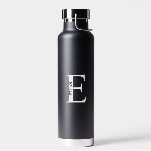 Bouteille D'eau Monogramme et nom personnalisés (Gauche)