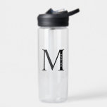 Bouteille D'eau Monogramme et nom personnalisés<br><div class="desc">Monogramme personnalisé et cadeau de nom caractéristiques monogramme personnalisé et nom dans le style de police serif classique.</div>