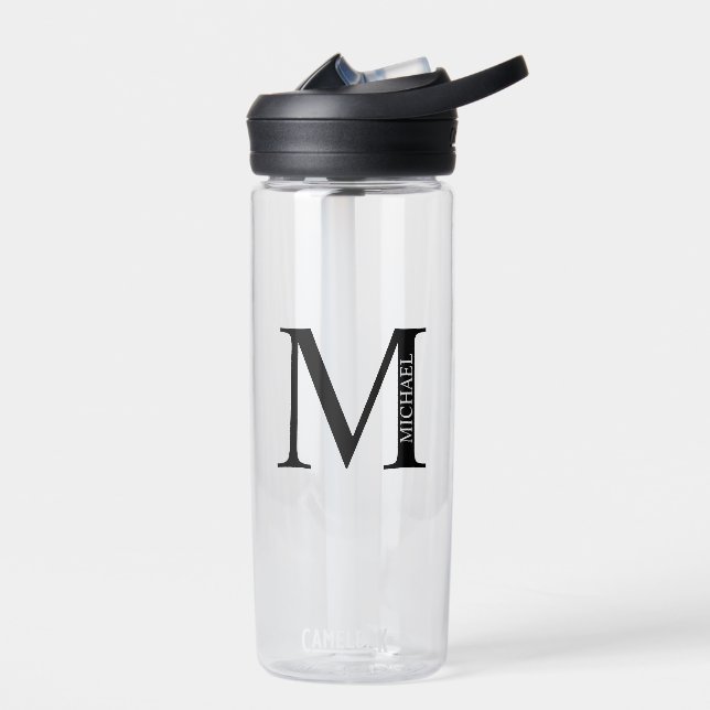 Bouteille D'eau Monogramme et nom personnalisés (Gauche)