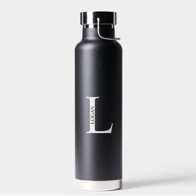 Bouteille D'eau Monogramme et nom personnalisés (Gauche)