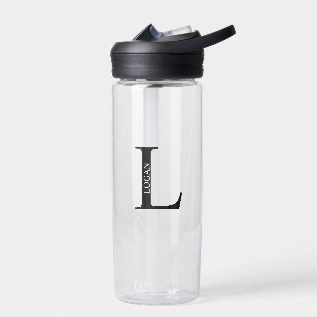 Bouteille D'eau Monogramme et nom personnalisés (Gauche)