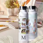 Bouteille D'eau Monogramme Initial 9 Photo Collage 3 Citations<br><div class="desc">Monogramme Initial 9 Photo Collage 3 Citations Sentimentales 100% personnalisable 3 paroles sentimentales Special Times, Making Memories, Les beaux moments de LIfe. Gardez quelques-unes de vos photos précieuses avec vous avec un collage de vos neuf photos préférées, que vous pouvez facilement échanger vers l'exemple d'image modèles montré, ainsi que de...</div>