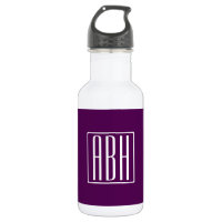 Monogramme initial | Blanc Sur Violet Profond