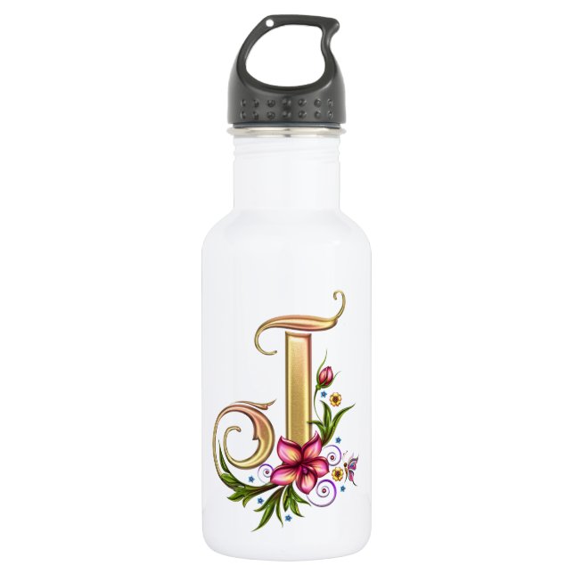 Bouteille D'eau Monogramme J 32 oz PBA GRATUIT (Devant)