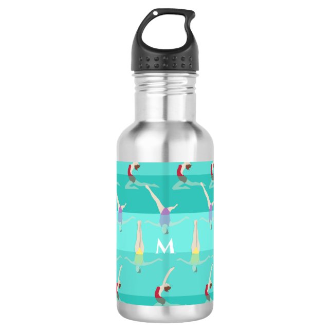 Bouteille D'eau Monogramme Natation artistique (Devant)