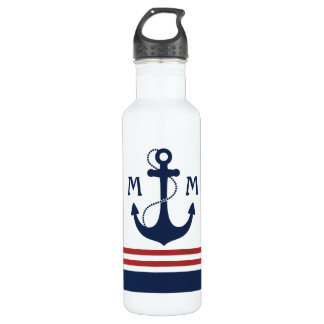 Bouteille D'eau Monogramme nautique