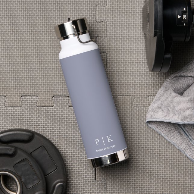 Bouteille D'eau Monogramme Nom Personnalisé 25oz  (Salle de sport (pivotée))