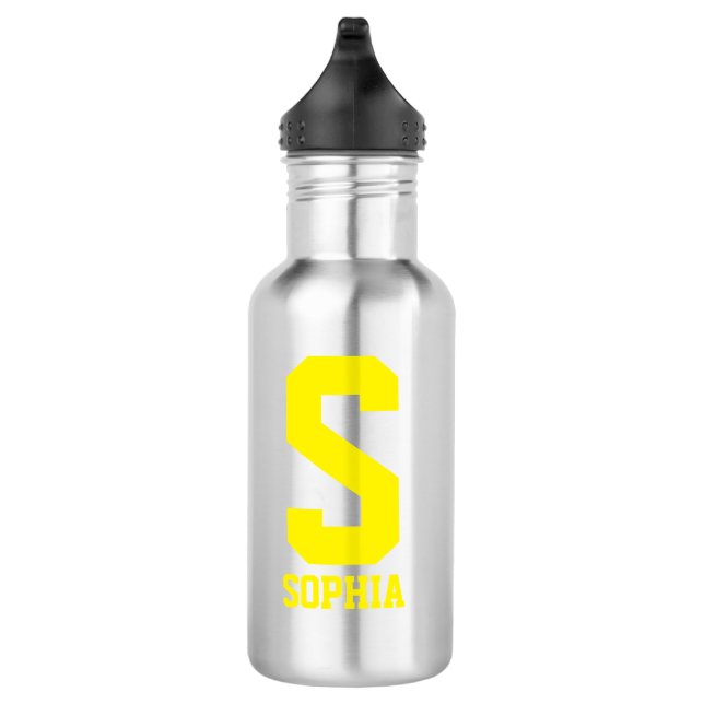 Bouteille d'eau monogramme personnalisée | Cadeau  (Droite)