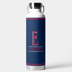 Bouteille D'eau Monogramme rouge et bleu