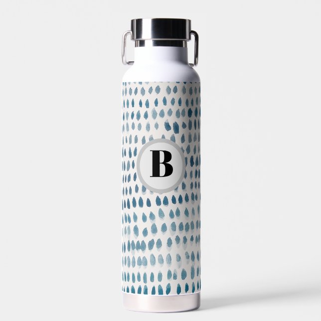 Bouteille D'eau Monogramme Seaglass Motif Océan (Avant)