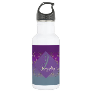 Bouteille D'eau Monogramme Turquoise orange violet
