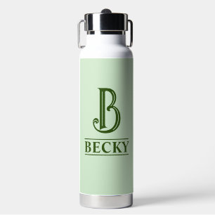 Bouteille D'eau Monogramme vert