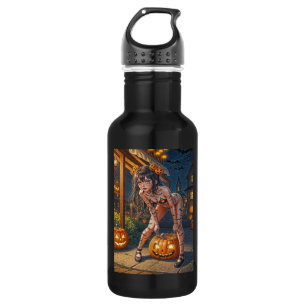 Bouteille D'eau Monstre d'Halloween Citrouille Jack-o-Lantern & Re
