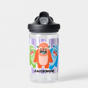 Bouteille D'eau Monstres colorés amusants Enfants personnalisés