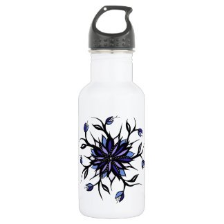 Bouteille D'eau Monstres et dents floraux gothiques de mandala