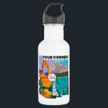 Bouteille D'eau Monument national des quatre coins avec parcs nati<br><div class="desc">Design vectoriel Four Corners National Monument. Le Four Corners Monument marque le quadripoint dans le sud-ouest des Etats-Unis où se rencontrent les états de l'Arizona,  du Colorado,  du Nouveau-Mexique et de l'Utah.</div>